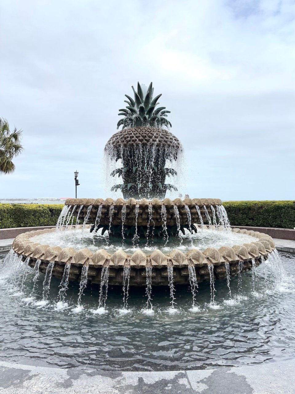 Pineapple fountain at the waterfront park in Charleston, South Carolina