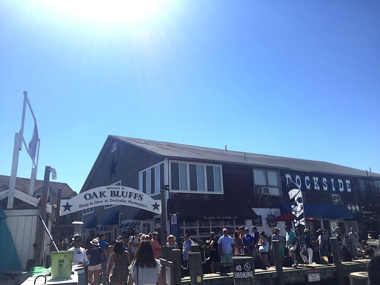 The ferry docking terminal in Oak Bluffs, Martha's Vineyard